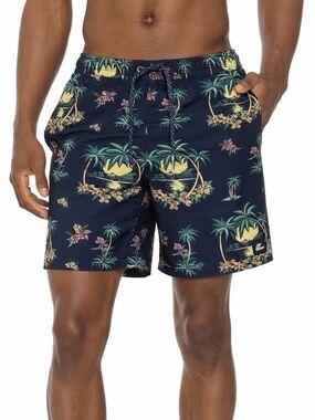 Quiksilver Floral Swim Trunks Board Shorts M NWT